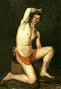 alexis wetterbergh alexis wetterbergh, knastaende manlig modell France oil painting reproduction